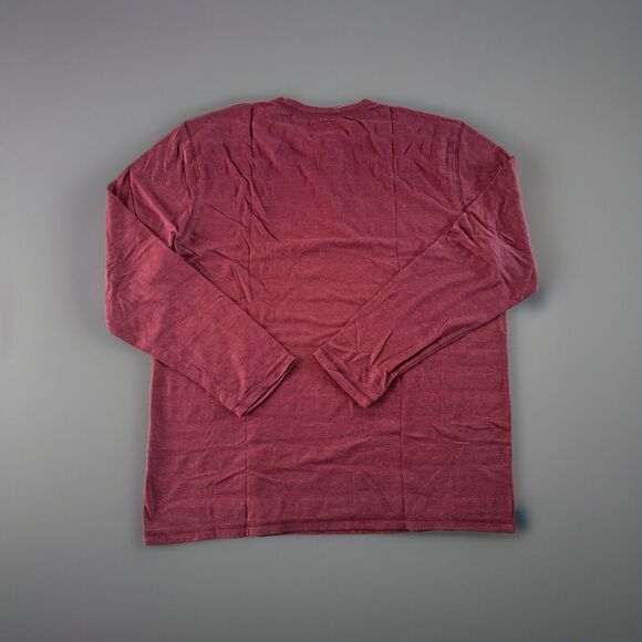 PX Clothing Mens Long Sleeve XXL Henley Waffle Knit Shirt Burgundy NWT - Picture 3 of 13